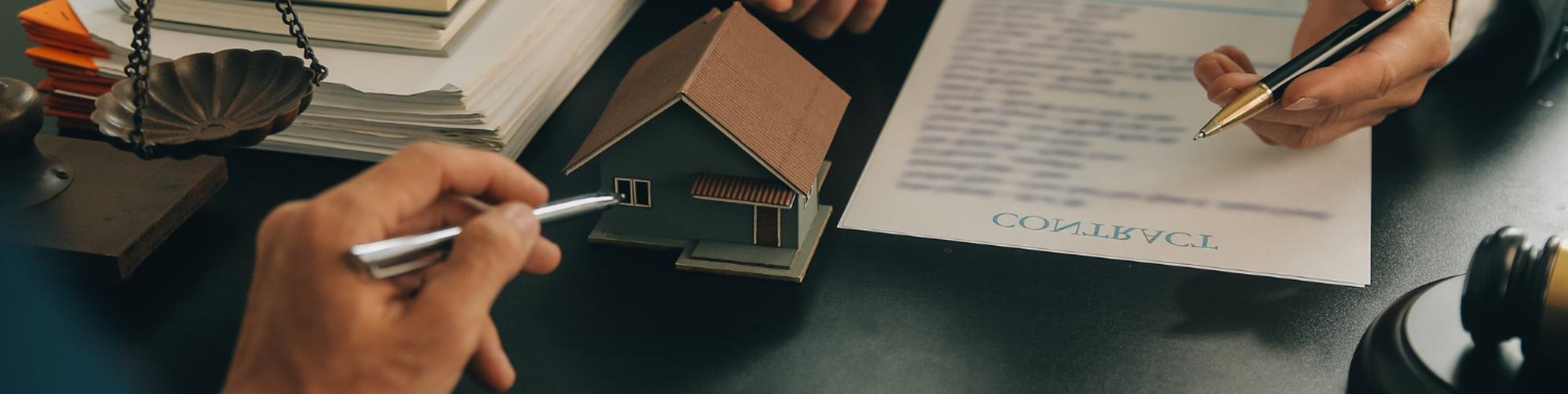 Experienced litigation lawyer reviewing case documents
